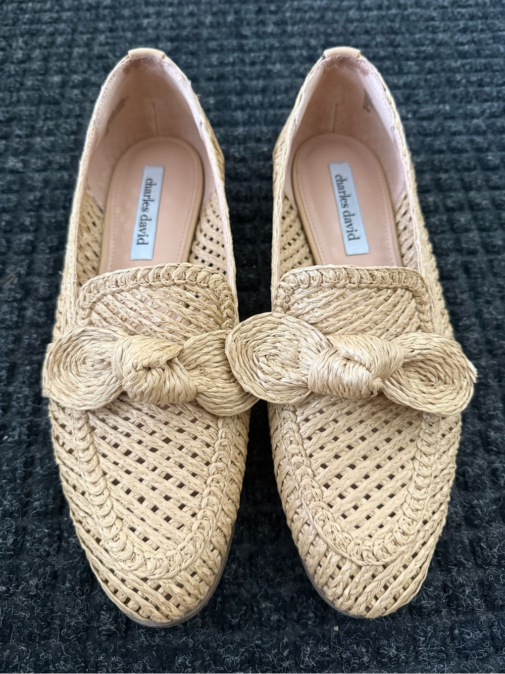 Charles David Finite Natural Braided Knot Loafers